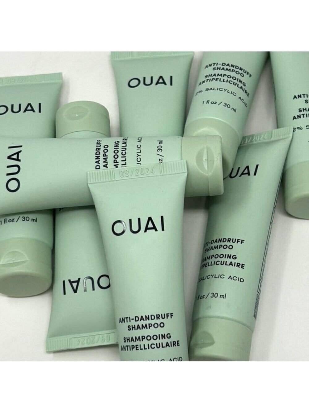OUAI ANTI DANDRUFF SHAMPOO W/ 2% SALICYLIC ACID - 1oz 6 pack  NEW exp 9/24